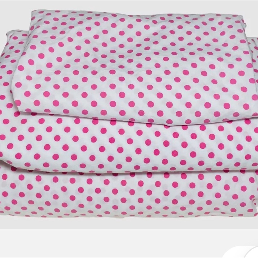 Pottery Barn Twin Sheet Set - Pink Dottie